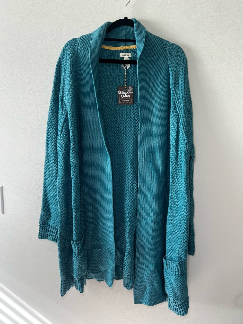 Matilda Jane Teal Open-Front Knit Cardigan